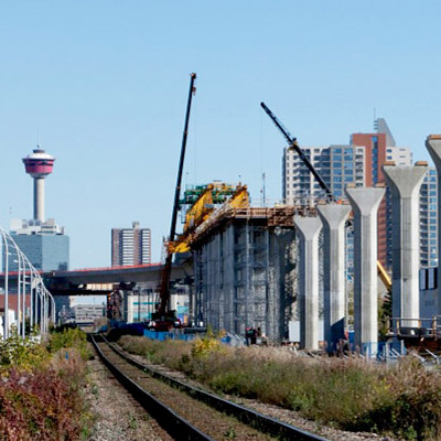 calgary west lrt construction