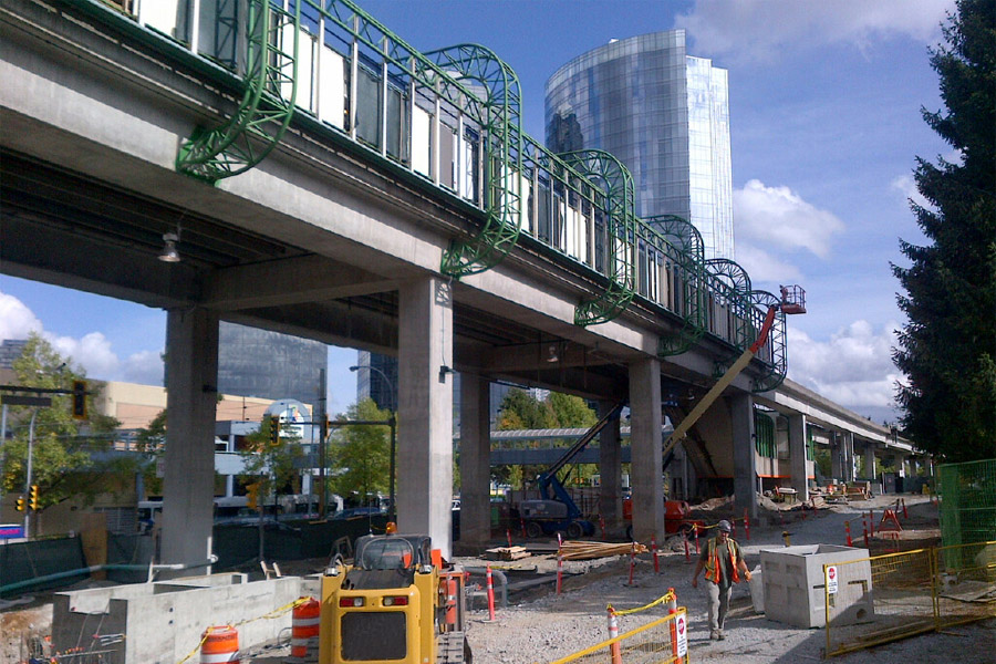 evergreen transit line construction