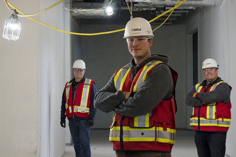 jasper employees with safety vests