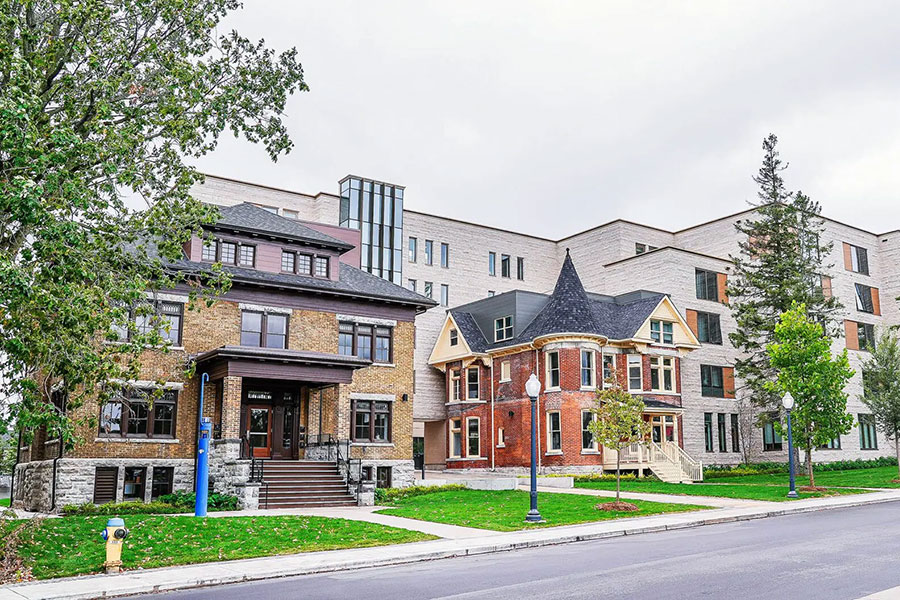 queens university heritage residence construction